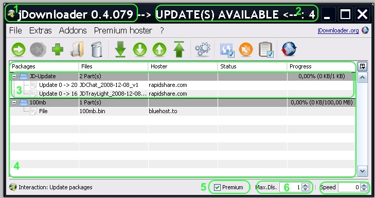 decode jdownloader link container